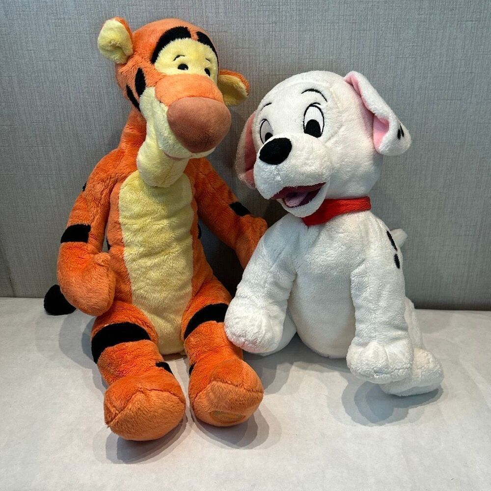 Disney Store Stuffed Animals Plushies Tigger 101 Dalmatians Puppy Dog Lucky